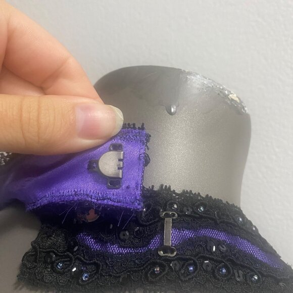 Vintage 90's Grunge Morgan and Co.‎ Purple Beaded Lace Halter Neck Gown - Picture 16 of 16